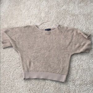 INC gold short sleeve loose fit sweater sz large